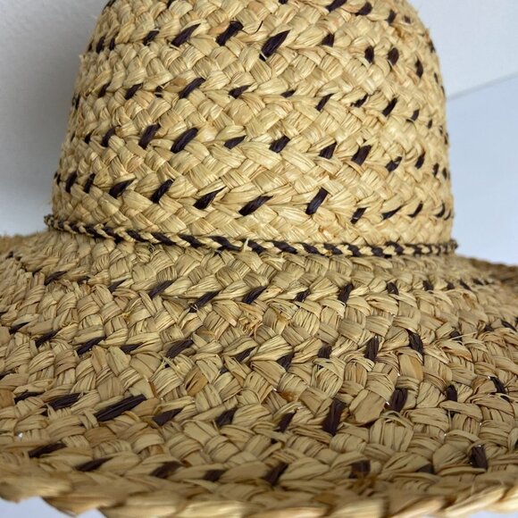 Peter Grimm Sun Hat  Straw Raffia  Brim Floppy